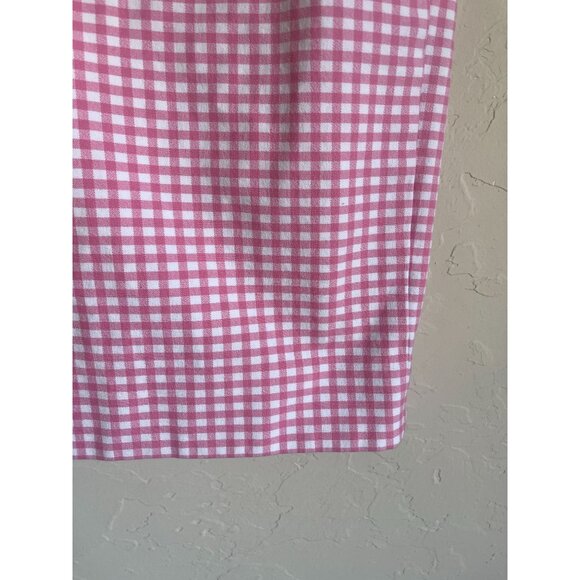 J. Crew No. 2 Pencil Size 10 Gingham Skirt Pink Cream Plaid Preppy Classic - Picture 5 of 9